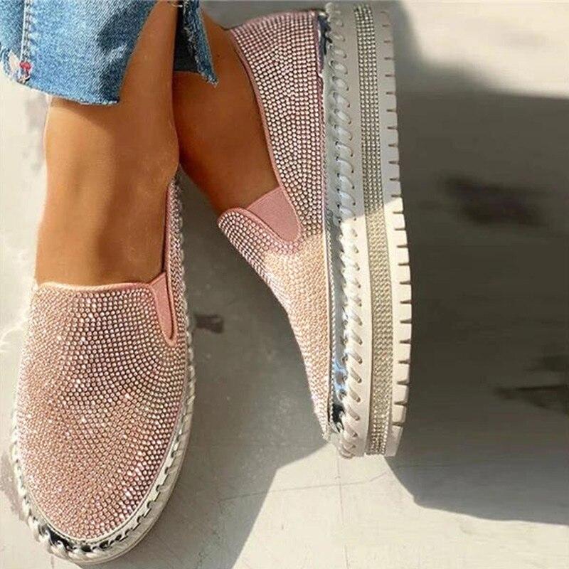 Dazzle™ - Atmungsaktiver Plateau-Slipper mit Strasssteinen