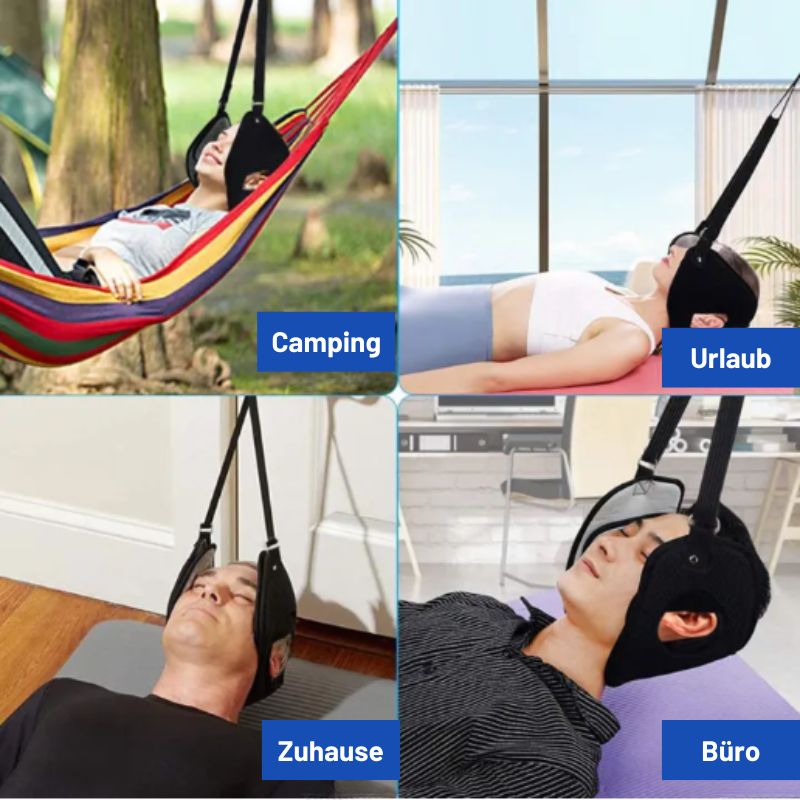HalsEase™ | Tragbarer Nackenstrecker-Tür-Hängemattensystem