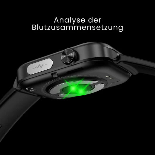 ZuckerSafe™ | Echtzeit-Blutzuckerüberwachungsuhr mit SOS-Funktion