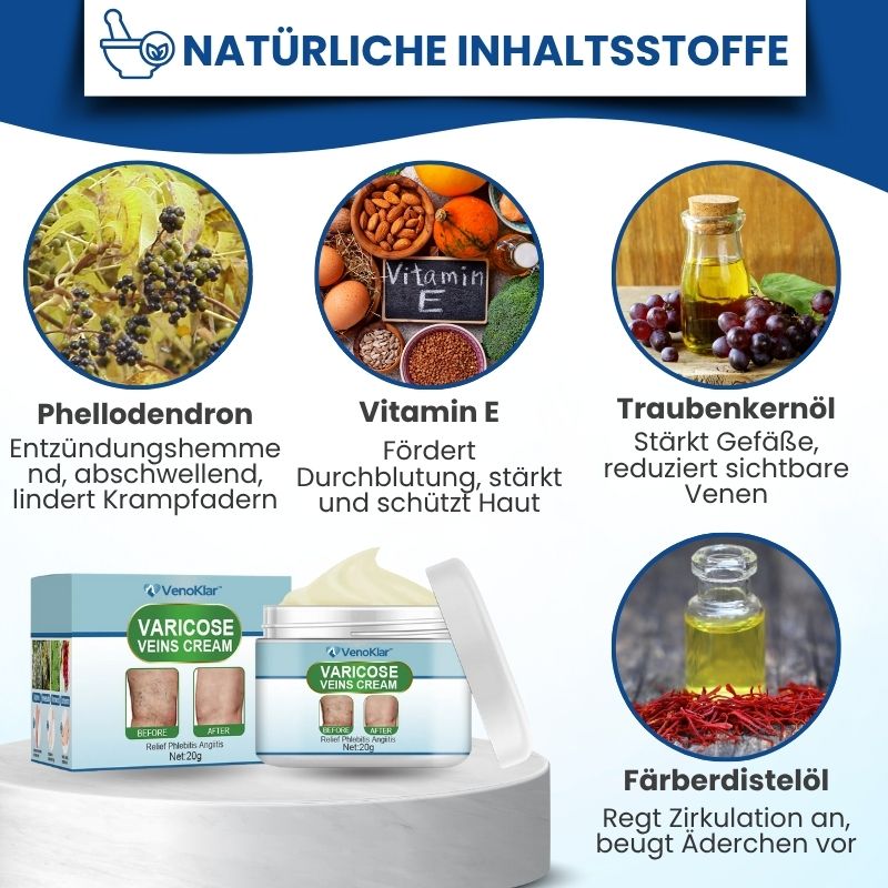 VenoKlar™ | Krampfadern- & Besenreiser-Creme