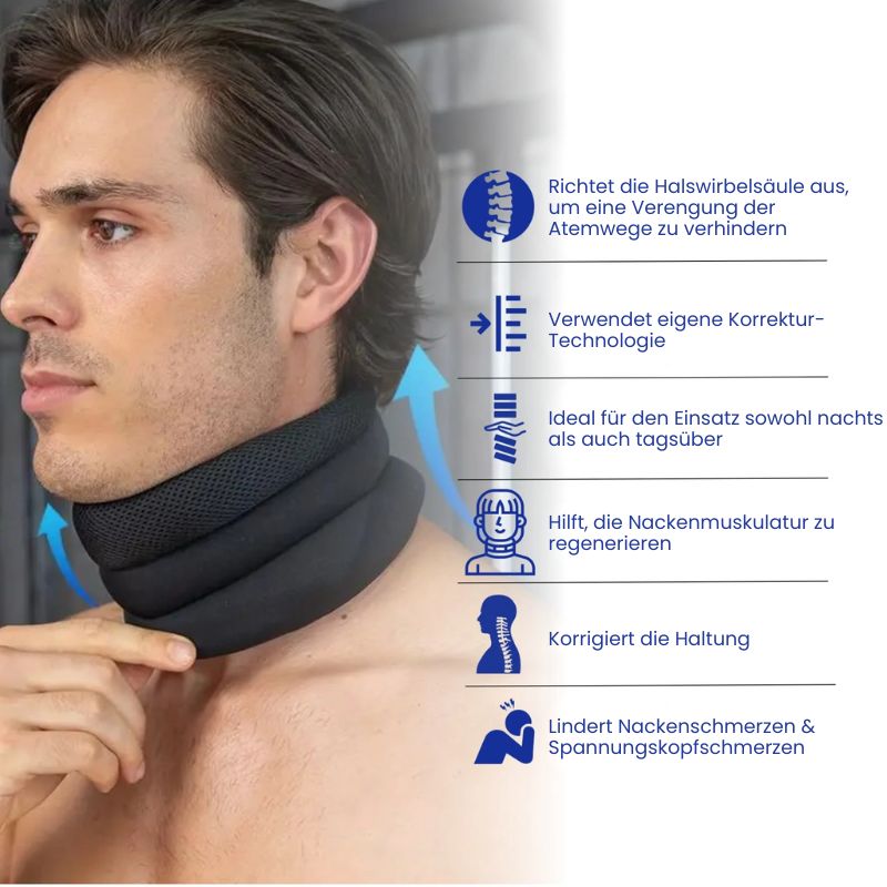 SchnarchStütze™ | Nackenstütze gegen Schnarchen & Schlafapnoe