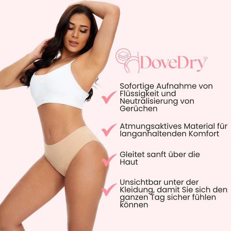 DoveDry™ | Bequeme & Diskrete auslaufsichere Unterwäsche