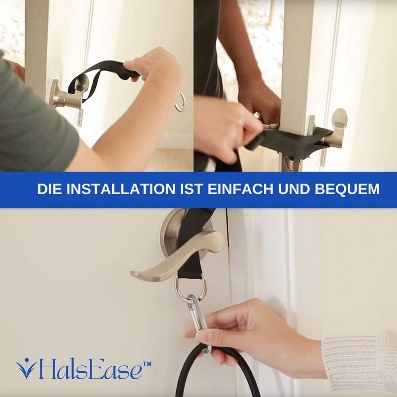 HalsEase™ | Tragbarer Nackenstrecker-Tür-Hängemattensystem