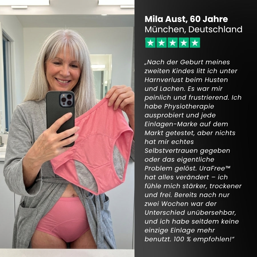 UraFree™ | Auslaufsichere Inkontinenz-Unterwäsche für Frauen