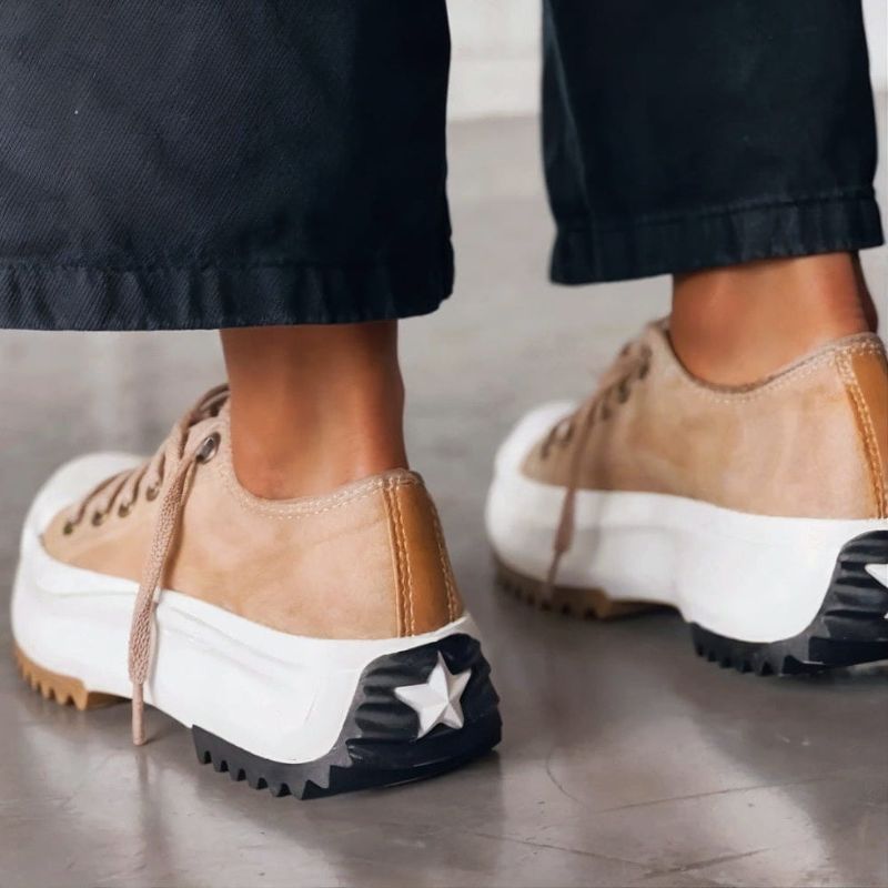 ElevioTritt™ | Leder-Plateausneaker