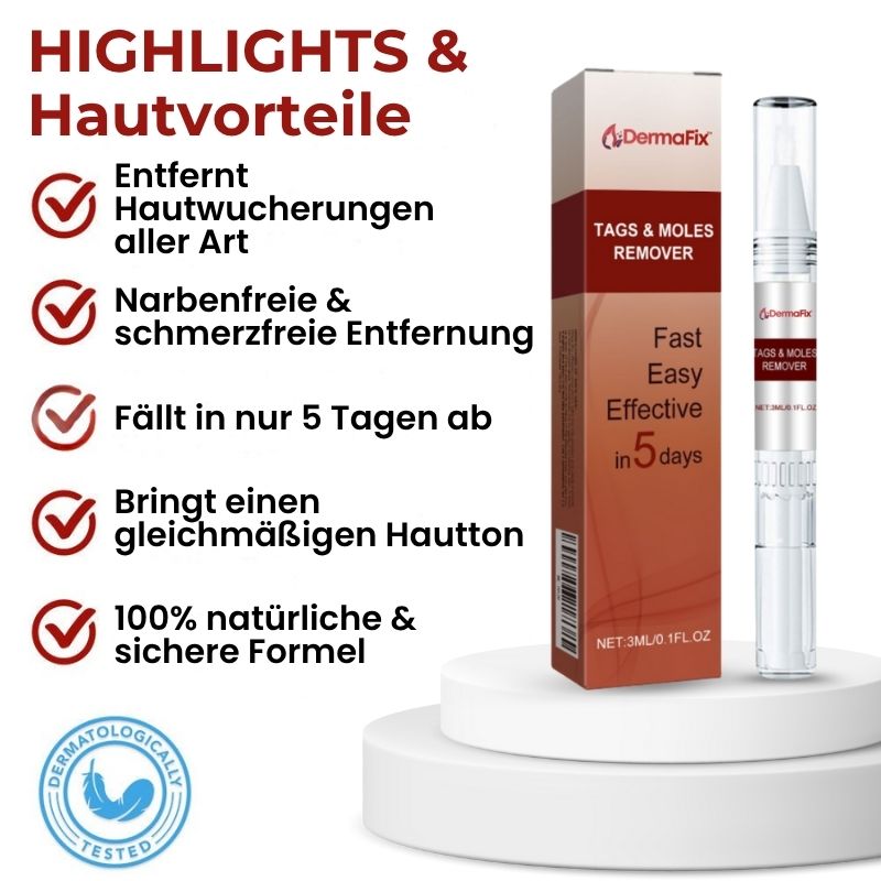 DermaFix™ | Serum-Stift zur Entfernung von Hautwucherungen und Muttermalen