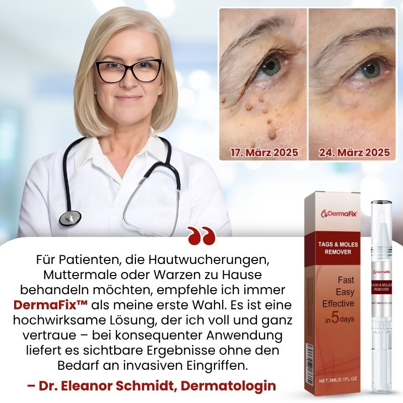 DermaFix™ | Serum-Stift zur Entfernung von Hautwucherungen und Muttermalen