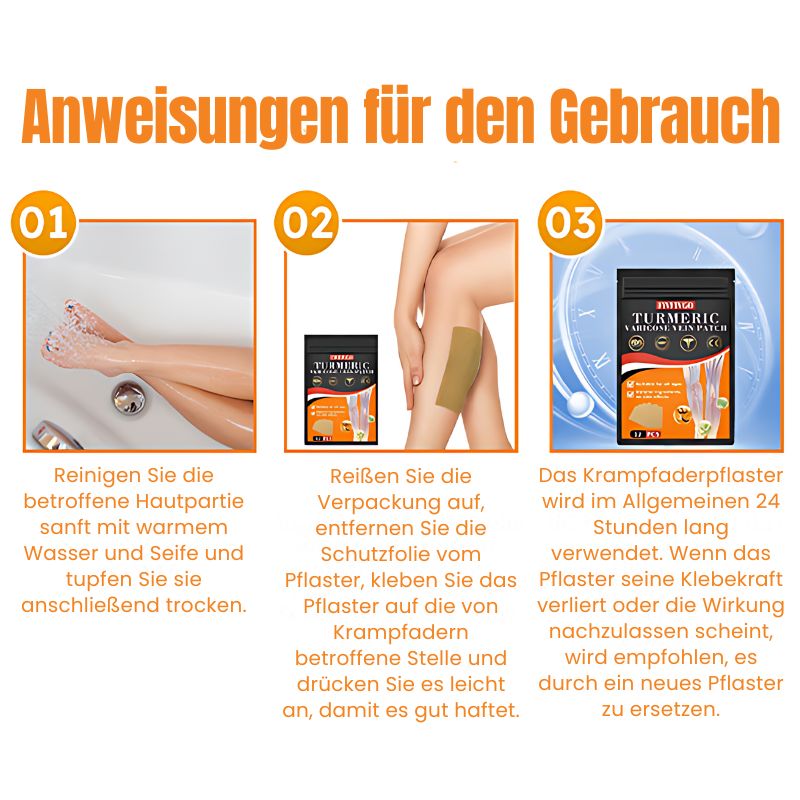 VaricosePflaster™ | Kurkuma-Krampfadern-Pflaster