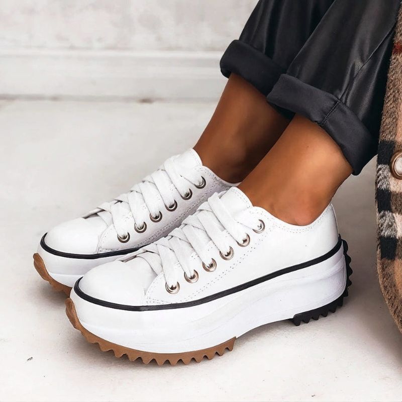 ElevioTritt™ | Leder-Plateausneaker