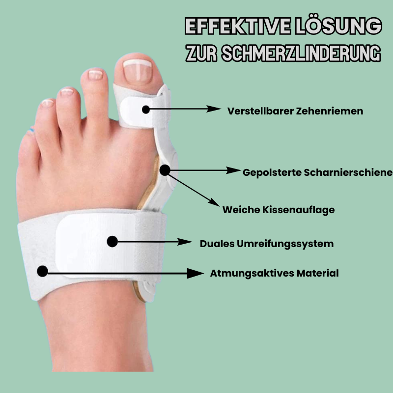 ZehenFrei™ | Lindern Sie jahrelange Ballenzehen bei täglicher Anwendung in nur 30 Minuten!