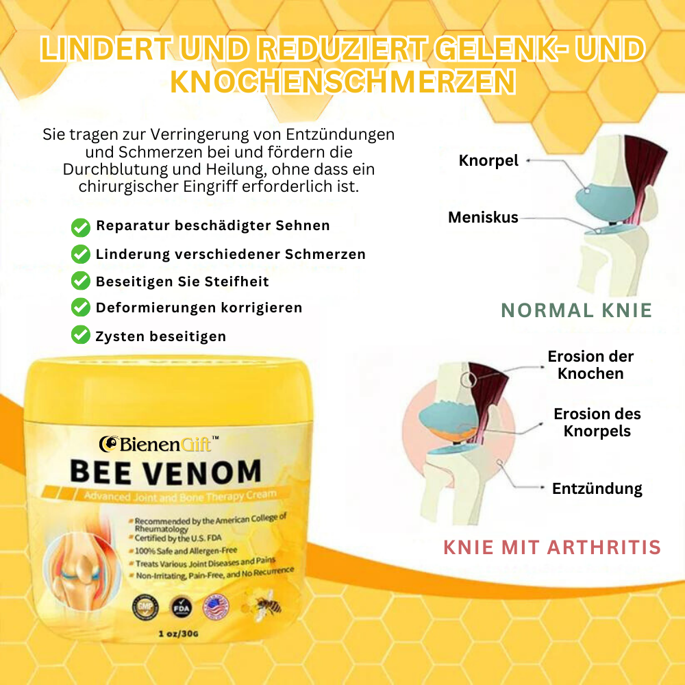 BienenGift™ | Fortgeschrittene Gelenk- und Knochentherapie-Creme