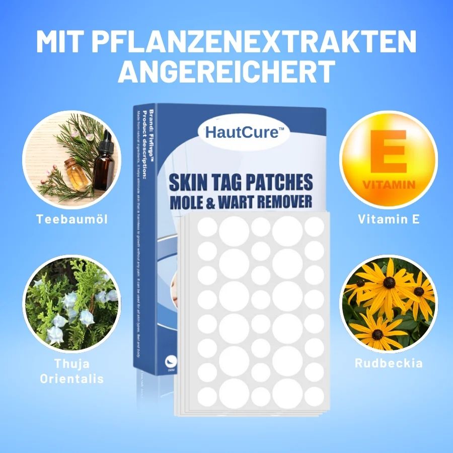 HautCure™ | Muttermal- & Warzenentfernung Hautanhängsel-Pflaster