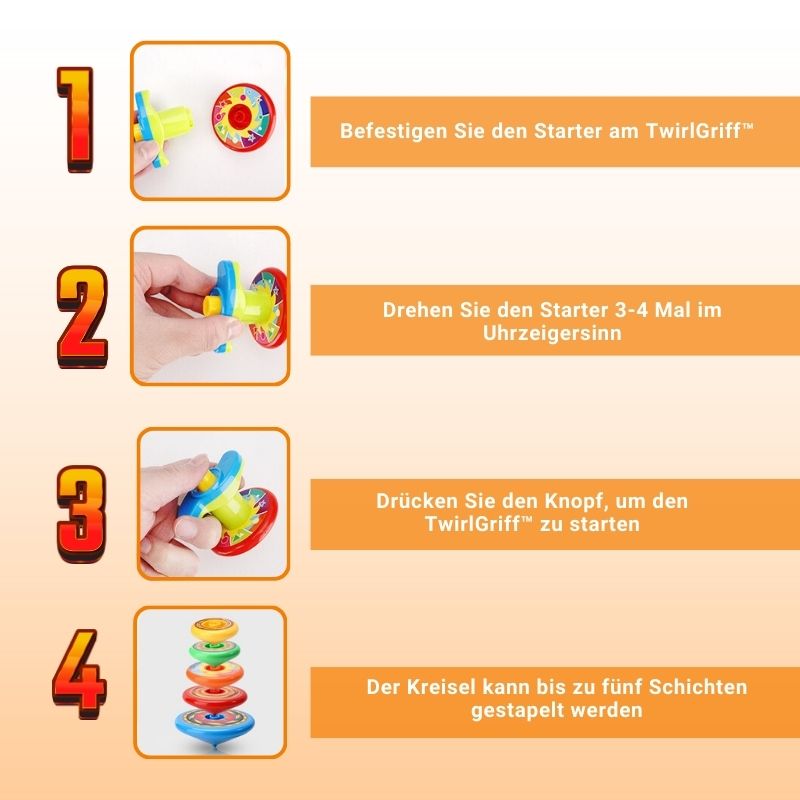TwirlGriff™ | Ergonomisches Stapelkreisel-Set