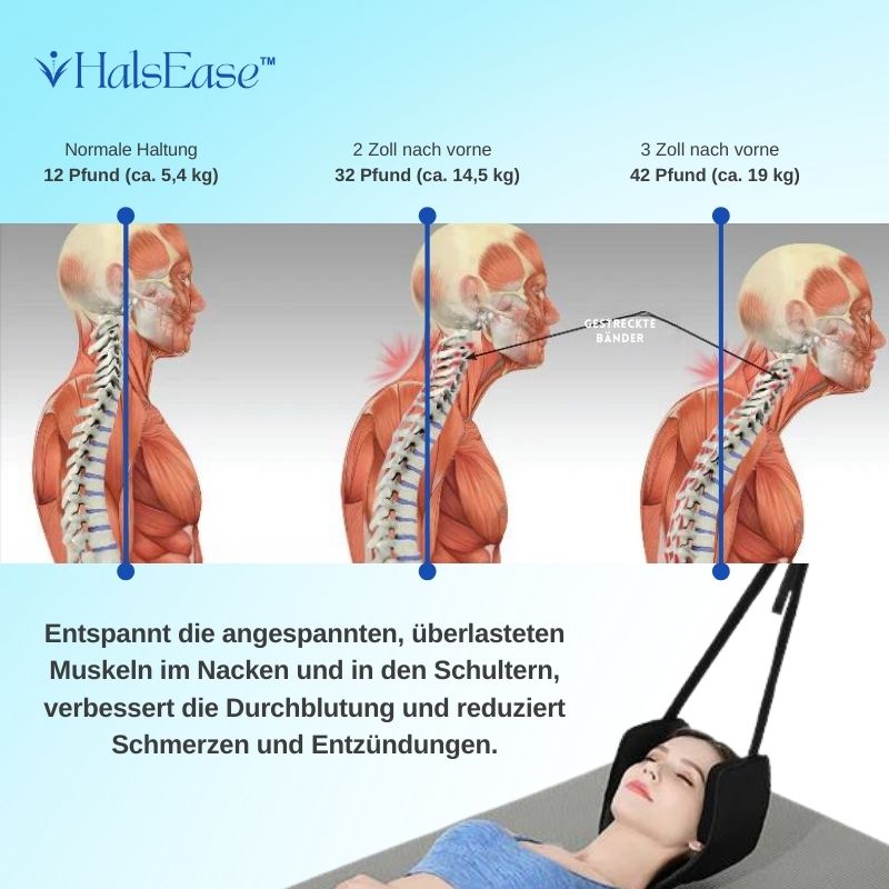 HalsEase™ | Tragbarer Nackenstrecker-Tür-Hängemattensystem