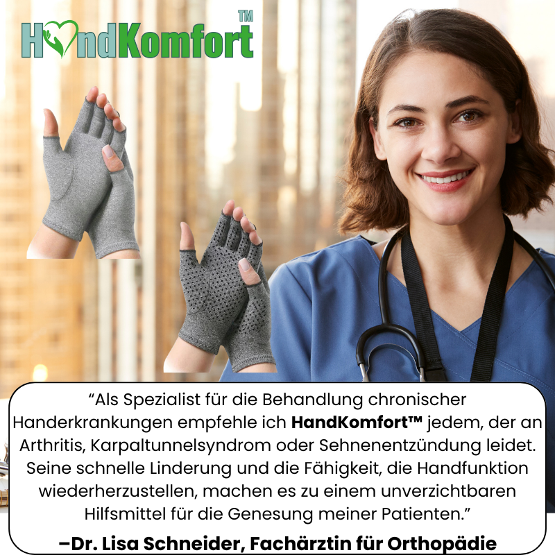 HandKomfort™ | Befreien Ihre Hände von Arthritis, Rheuma, Karpaltunnelsyndrom, Sehnenentzündung und mehr in nur wenigen Stunden!