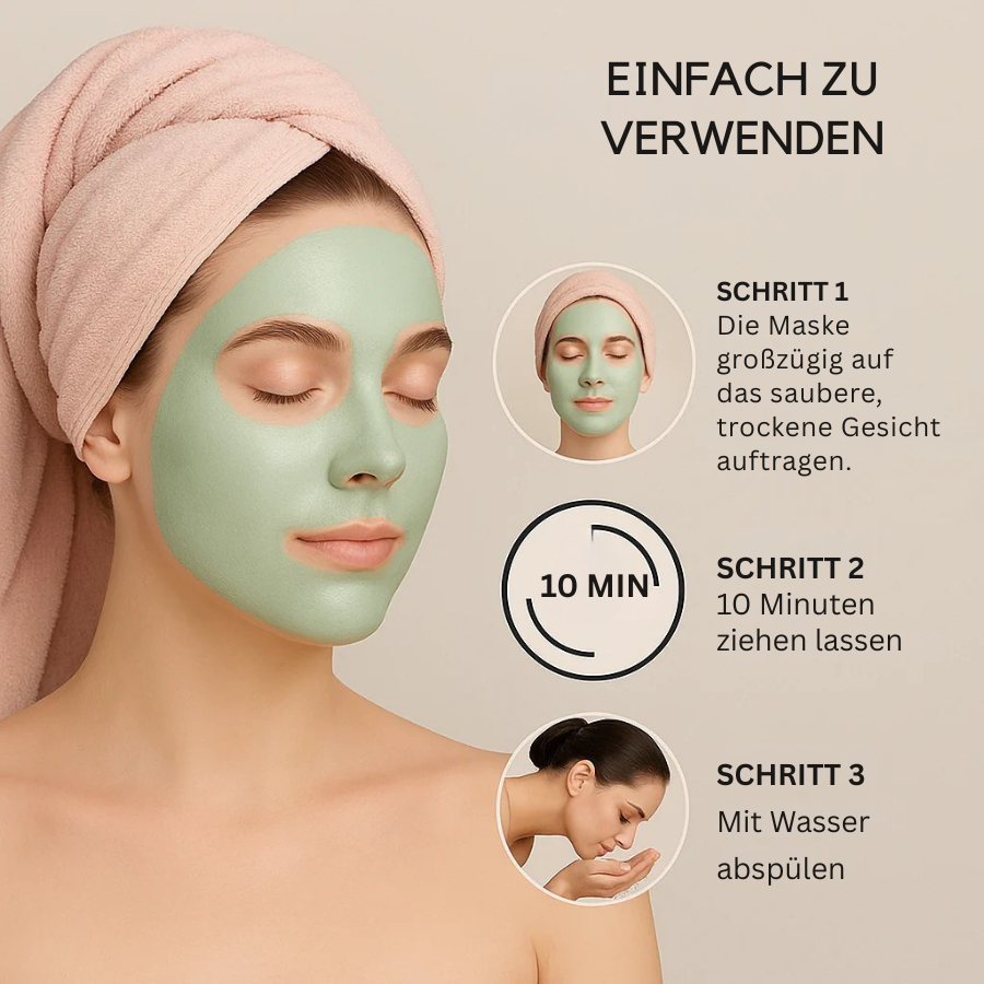 LeafGlow™ Grüntee-Maske