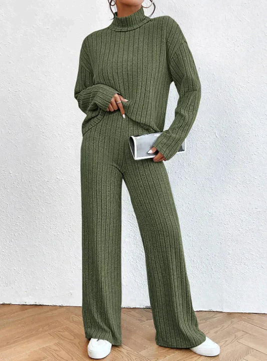 Niesh™ | Gestrickte Hose & Rollkragenpullover