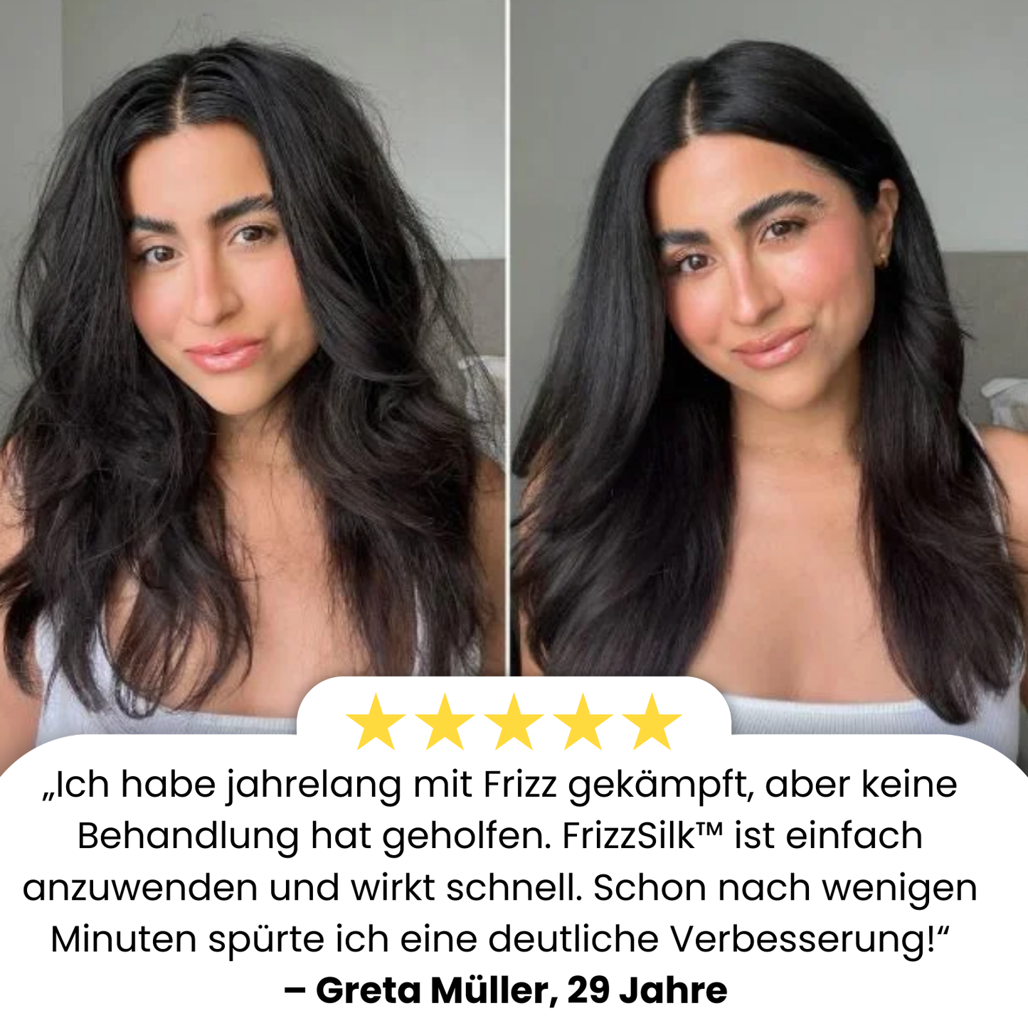 FrizzSilk™ | Hol dir in nur 3 Minuten 100% seidiges, frizzfreies Haar!