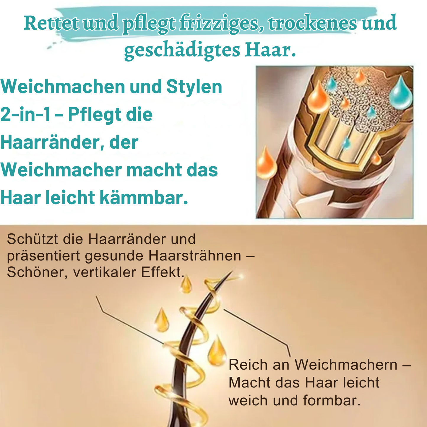 FrizzSilk™ | Hol dir in nur 3 Minuten 100% seidiges, frizzfreies Haar!