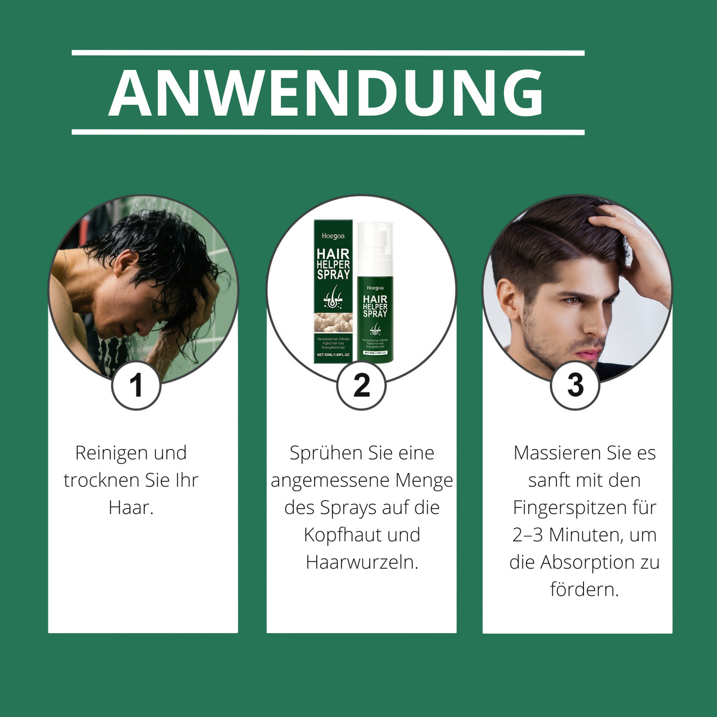 BioVital™ Haarwuchs-Spray | Volles, dickes Haar in 7 Tagen!