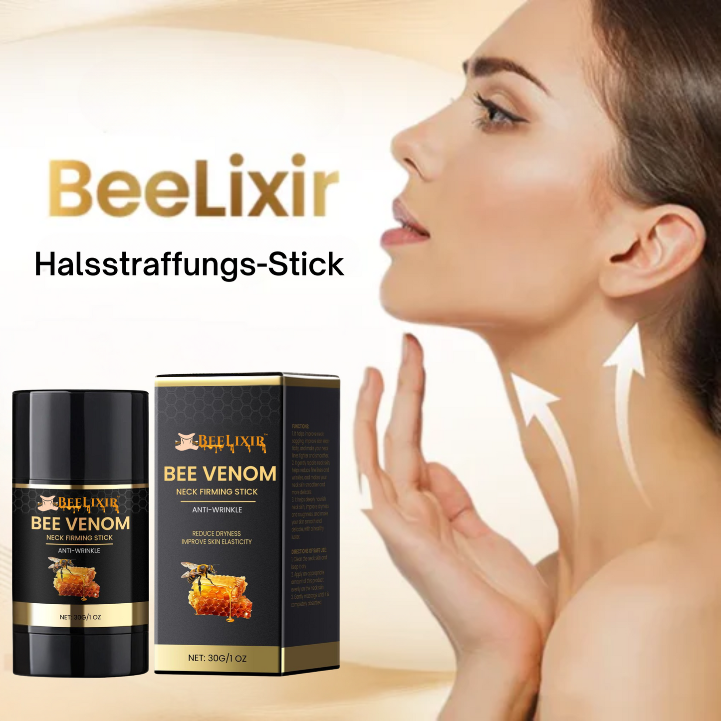 BeeLixir™ | Straffe und hebe deinen Hals in nur 15 Minuten!