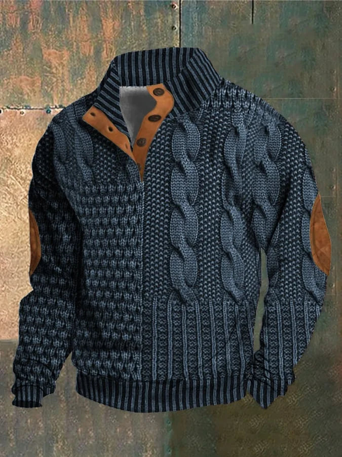 ThermoWolle™ | Rollkragenpullover mit Knopfleiste