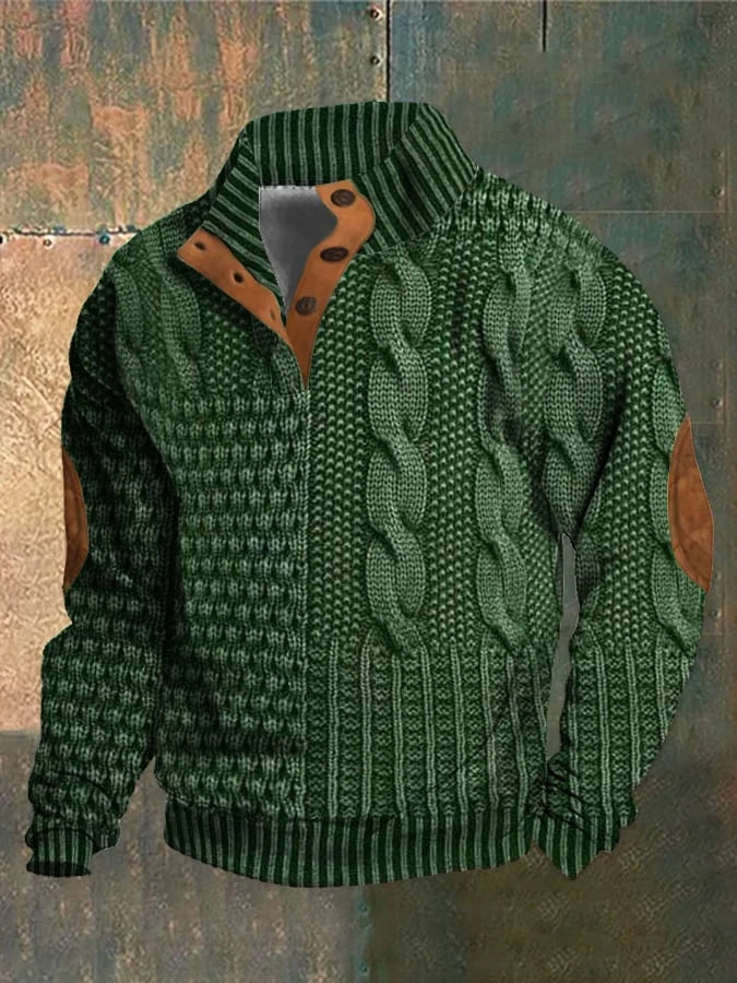 ThermoWolle™ | Rollkragenpullover mit Knopfleiste