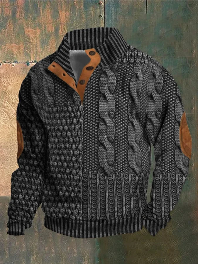 ThermoWolle™ | Rollkragenpullover mit Knopfleiste