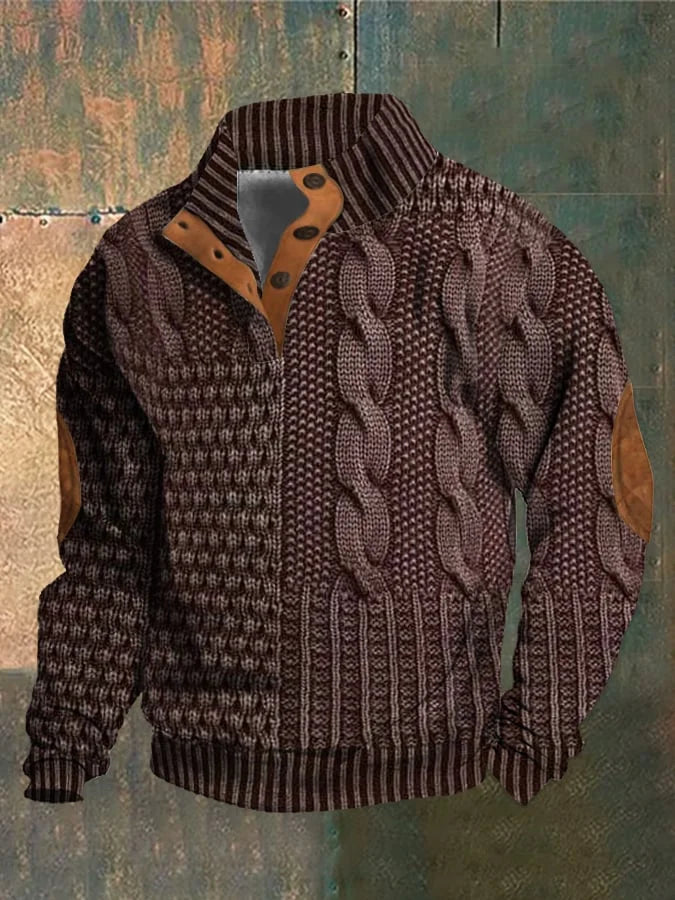 ThermoWolle™ | Rollkragenpullover mit Knopfleiste