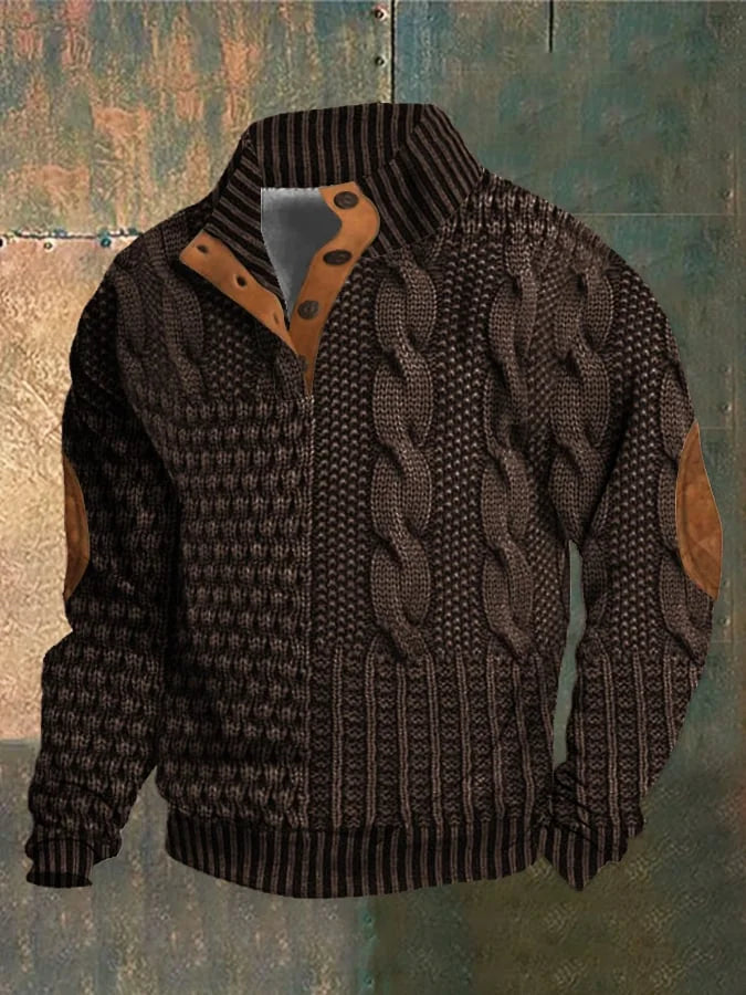 ThermoWolle™ | Rollkragenpullover mit Knopfleiste
