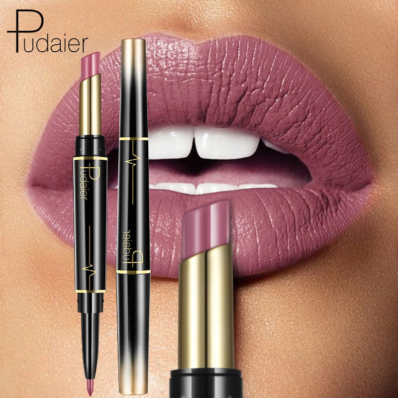 Pudaier® 2 in 1 Matte Lippenstift & Lipliner