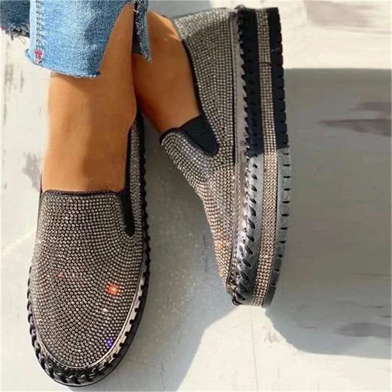 Dazzle™ -  Atmungsaktiver Plateau-Slipper mit Strasssteinen